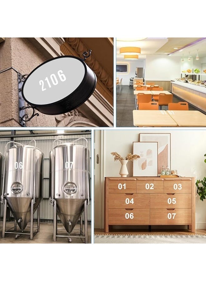 20 قطعة أرقام صندوق البريد العاكسة للخارج 4 بوصة ملصقات رقمية ذاتية اللصق مقاومة للماء مناسبة للافتات أبواب صناديق القمامة عنوان المنزل سهلة التطبيق ومتينة - Image 3